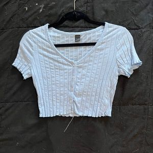 Light Blue Crop Top